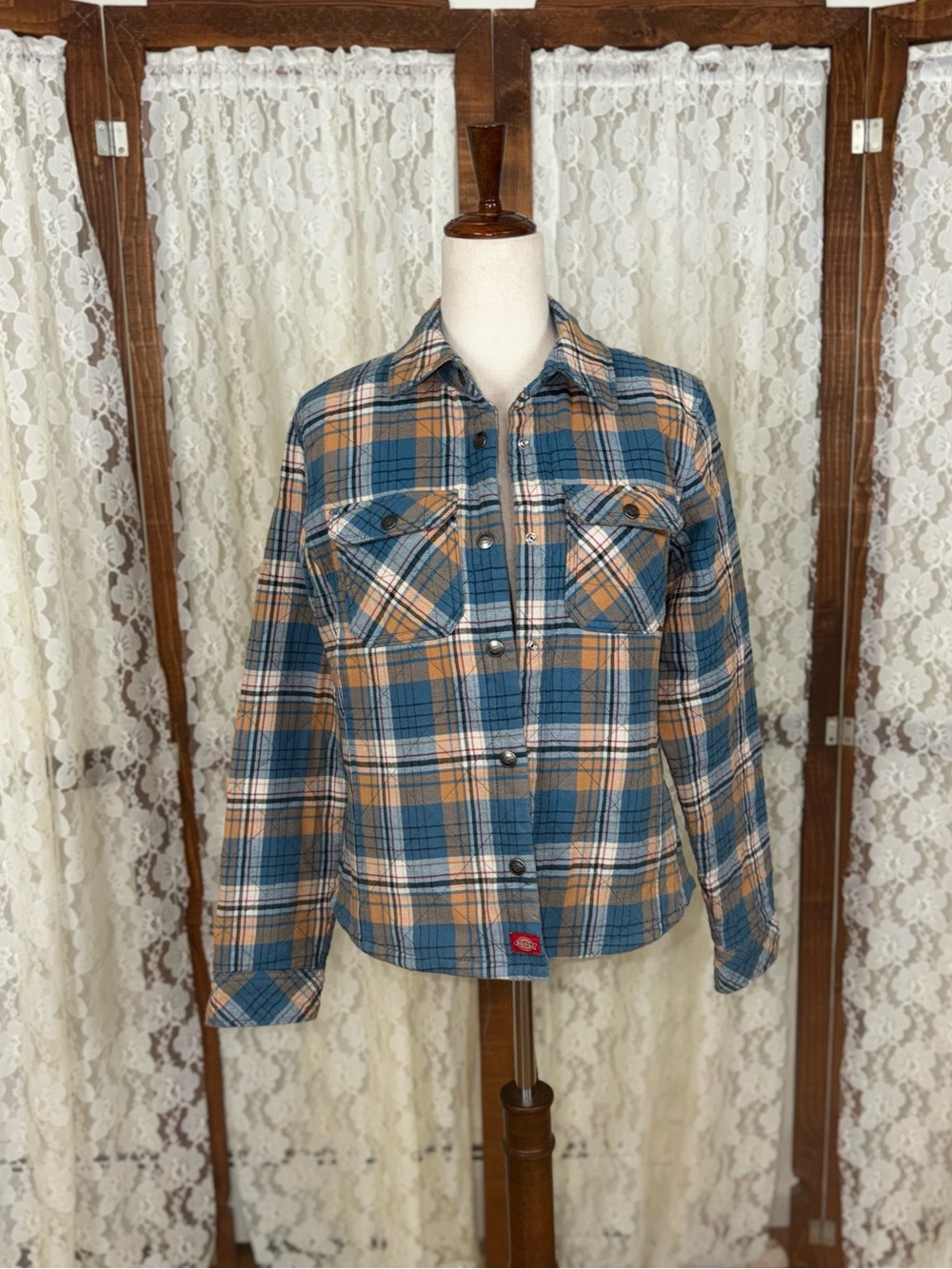 Super Cute Dickies Quilted Flannel Shacket